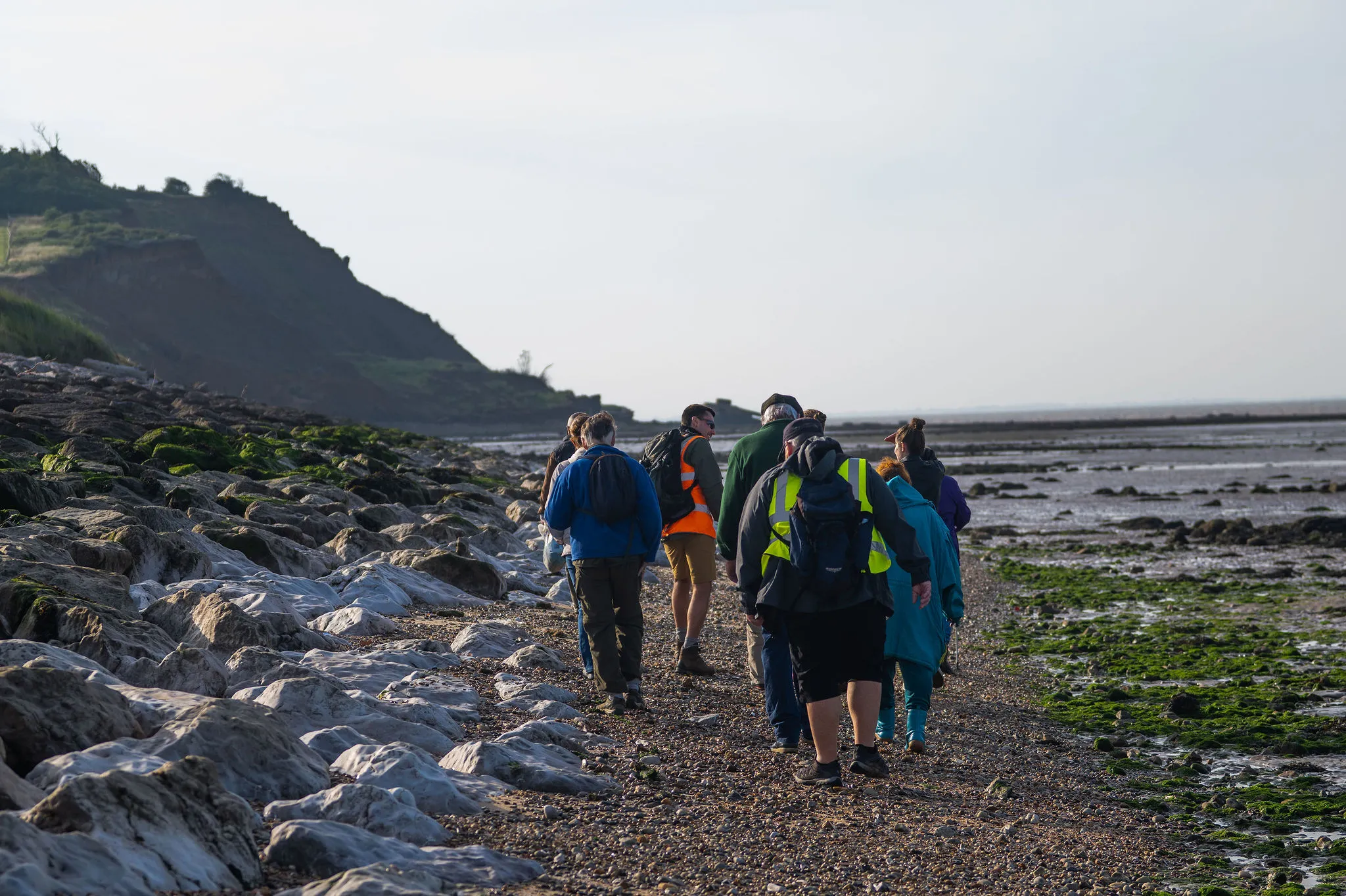 Our volunteer are guided through a creative walk at Warden Point with local artist Laurie Harpum