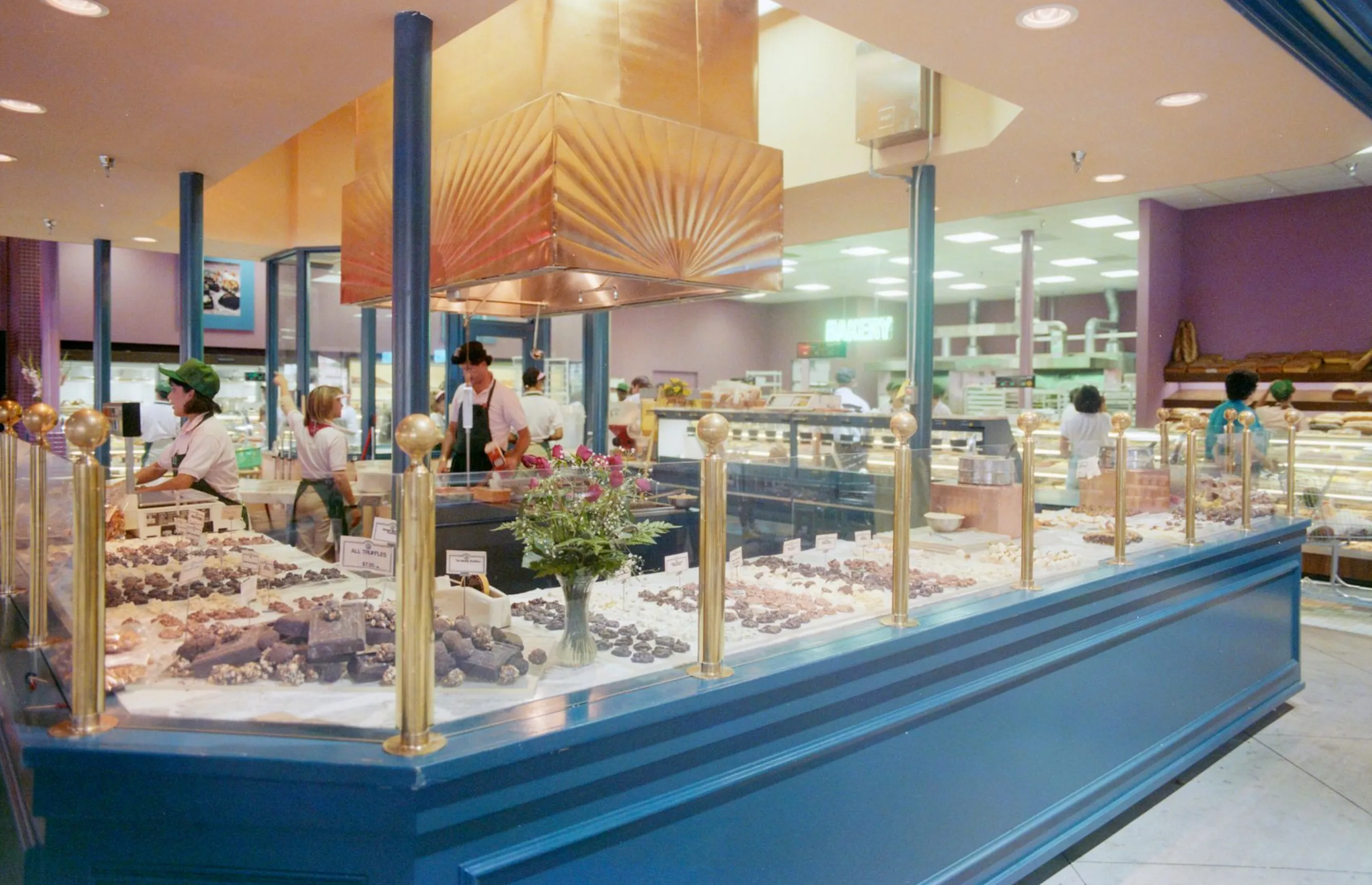 Chocolate counter at a bakery