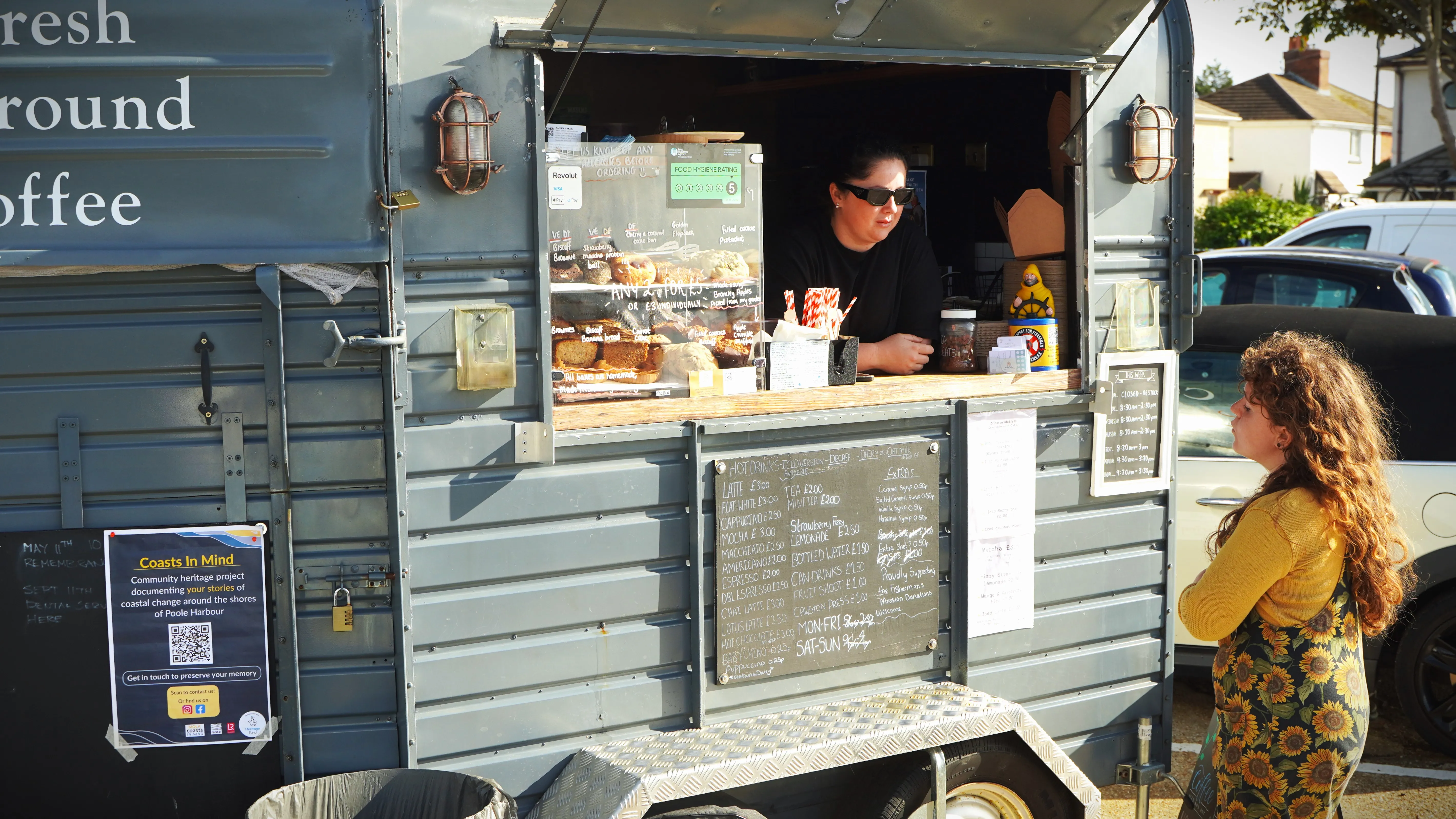 Kayleigh talking to community archaeologist Hazel Crabb